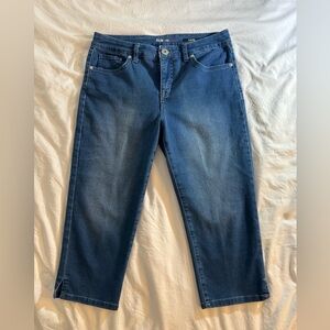 Style & Co. Dark Blue Denim Capris
